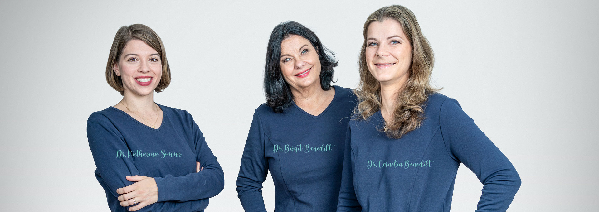Gruppenfoto Dr. Katharina Sommer, Dr. Birgit Benedikt und Dr. Cornelia Benedikt